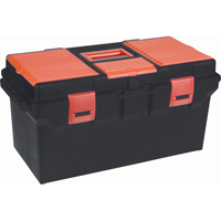 Plastic Tool Box, 22" W x 11" D x 10-1/2" H, Black Equipment World