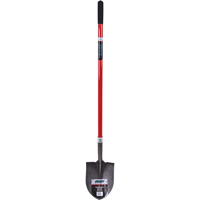 Heavy-Duty Round Point Shovel, Carbon Steel Blade, Fibreglass, Straight Handle Equipment World