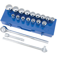 SW7521 12-Point SAE Socket & Socket Wrench Set, 21 Pcs, 3/4" Drive Size Equipment World
