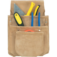 Drywall Tool Pouch, Multiple Tool Holder, Leather, 3 Pockets Equipment World