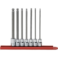 Jeu de douilles SAE &agrave; embout sph&eacute;rique long, Hexagonale, Prise 3/8", 7 mr Equipment World