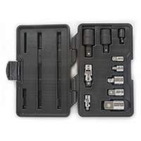 Jeu de douilles &agrave; joints et d'adaptateurs de douilles universelles 1/4", 3/8" et 1/2" &agrave; 10 pi&egrave;ces Equipment World