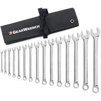 12-Point Long Pattern Wrench Set with Tool Roll, Combination, 15 Pieces, Imperial Equipment World