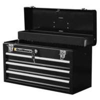 Portable Tool Box, 20" W, 3 Drawers, Black Equipment World