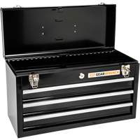 Portable Tool Box, 20" W, 3 Drawers, Black Equipment World