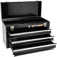 Portable Tool Box, 20" W, 3 Drawers, Black Equipment World
