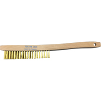 Curved-Handle Scratch Brushes, Brass, 4 x 19 Wire Rows, 14" Long Equipment World