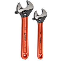 Black Oxide Wrench Set with Cushion Grips, Adjustable, 2 Pieces, Imperial and Metric Equipment World