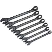 X6 Black Oxide Spline Ratcheting Wrench Set, Combination/Open-Ended, 7 Pieces, Metric Equipment World