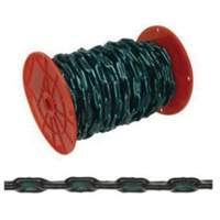 Straight Link Coil Chain with Green Sleeve, Low Carbon Steel, 2/0 x 60' (18.3 m) L, 520 lbs. (0.26 tons) Load Capacity Equipment World