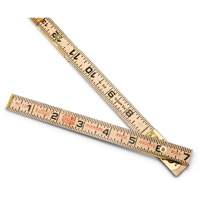 R&egrave;gle de maçon surdimensionn&eacute; Red End, 6' lo, Bois, Graduations de 1/16" Equipment World