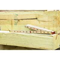 R&egrave;gle pliante, 6' lo, Bois, Graduations de 1/16" Equipment World