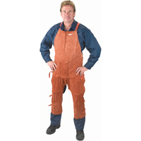 Leather Apron & Chaps, Split-Leg Bib, 42" L, Lava Brown Equipment World