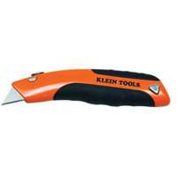 Klein-Kurve&reg; Retractable Utility Knife, Stainless Steel, Heavy-Duty, Rubber Handle Equipment World