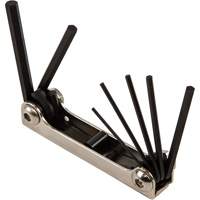 Folding Hex Key Set, 7 Pcs., Metric Equipment World