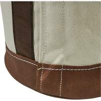 Sceau &agrave; fond en cuir, 17" h, Toile, Blanc Equipment World
