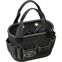 29-Pocket Hard-Body Aerial Bucket, 14" L x 10" H, Polyester, Black Equipment World