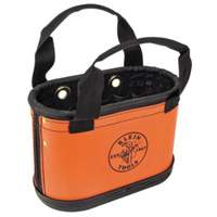Hard-Body Oval Bucket, 14" L x 7" W x 10" H, Plastic, Orange Equipment World