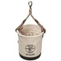 Tapered-Wall Bucket, 12" L x 9" W x 12" H, Canvas, Natural Equipment World