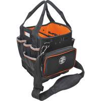 Tradesman Pro Tool Tote, Ballistic Nylon, 40 Pockets, Black/Orange Equipment World