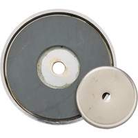 Ceramic Shallow Pot Magnet, 1-3/8" Dia., 12 lbs. Pull TV294 | Equipment World