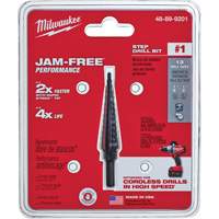 #1 Step Drill Bit, 1/8" - 1/2" , 1/32" Increments, High Speed Steel Equipment World