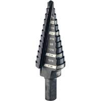 #4 Step Drill Bit, 3/16" - 7/8" , 1/16" Increments, High Speed Steel Equipment World