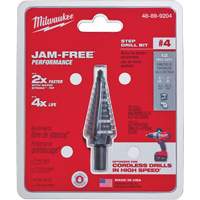 #4 Step Drill Bit, 3/16" - 7/8" , 1/16" Increments, High Speed Steel Equipment World