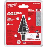 #5 Step Drill Bit, 1/4" - 1-3/8" , 1/8" Increments, High Speed Steel Equipment World