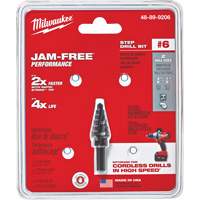 #6 Step Drill Bit, 3/8" - 1/2" , 1/16" Increments, High Speed Steel Equipment World