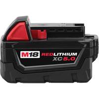Bloc-piles &agrave; capacit&eacute; &eacute;tendue M18 Redlithium XC5.0 , Lithium-ion, 18 V, 5 A Equipment World
