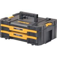 TSTAK&reg; IV Tool Box with Double Shallow Drawers, 16-1/4" x 12-1/4" x 6-3/8", Black Equipment World
