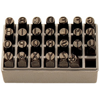Jeu de lettres pour estampage &agrave; la main, 27 morceaux Equipment World