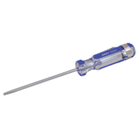 Tournevis &agrave; fente, Tige de 1/8", Ronde, 5-1/2" lo, Prise en Plastique Equipment World