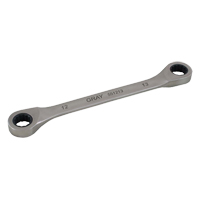 Double Box End Gear Ratcheting Wrench, 12 Point, 8 mm x 9 mm, Plain Finish Equipment World
