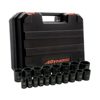 SAE Socket Set, 19 Pcs, Impact, 1/2" Drive Size Equipment World