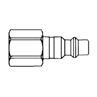 Quick Couplers - 1/2" Industrial, One Way Shut-Off - Plugs, 3/8" TZ154 | Equipment World
