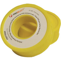 Ruban &agrave; filetage pour tuyau en PTFE pour industrie p&eacute;troli&egrave;re et gazi&egrave;re, 12,7 mm (1/2") x 6,6 m (21,67'), Jaune Equipment World