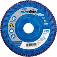 BlueFire™ R884P Coarse Grit Flap Disc, 5" x 7/8", Type 27, 60 Grit, Zirconia Alumina UAJ184 | Equipment World