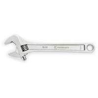Adjustable Wrench, 12" L, 1-1/2" Max Width, Chrome Equipment World