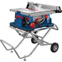 Worksite Table Saw with Gravity-Rise Wheeled Stand, 120 V, 15 A, 3650 RPM UAJ681 | Equipment World