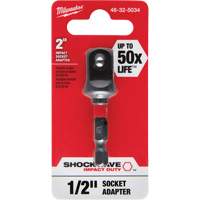 Shockwave Impact Socket Adapter, 1/4" Drive Size, 1/2" Male Size, Ball, 2" L Equipment World