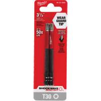 Embout de tournevis Shockwave Impact Duty, Torx, Embout T-30, Prise 1/4", Longueur 3-1/2" Equipment World