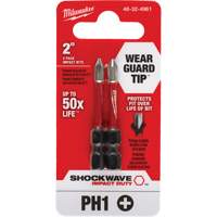 Embout de tournevis Shockwave Impact Duty, Phillips, #1, Prise 1/4" Equipment World
