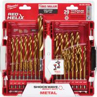 Jeu de forets Shockwave Red Helix, 29 morceaux, Titane Equipment World
