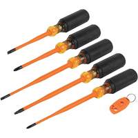 Slim-Tip Insulated Screwdriver Set, 1000 V, 6 Pcs Equipment World