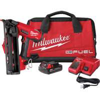 M18 Fuel 16 Gauge Angled Finish Nailer Kit, 18 V, Lithium-Ion Equipment World