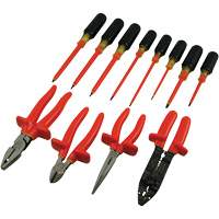 Insulated Screwdriver & Pliers Set, 1000 V, 12 Pcs Equipment World