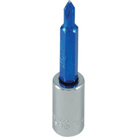 Douille tournevis &agrave; embout bleu, Phillips, #1, Prise 1/4" Equipment World