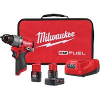 M12 Fuel Drill/Driver Kit, Lithium-Ion, 12 V, 1/2" Chuck, 400 in-lbs Torque Equipment World